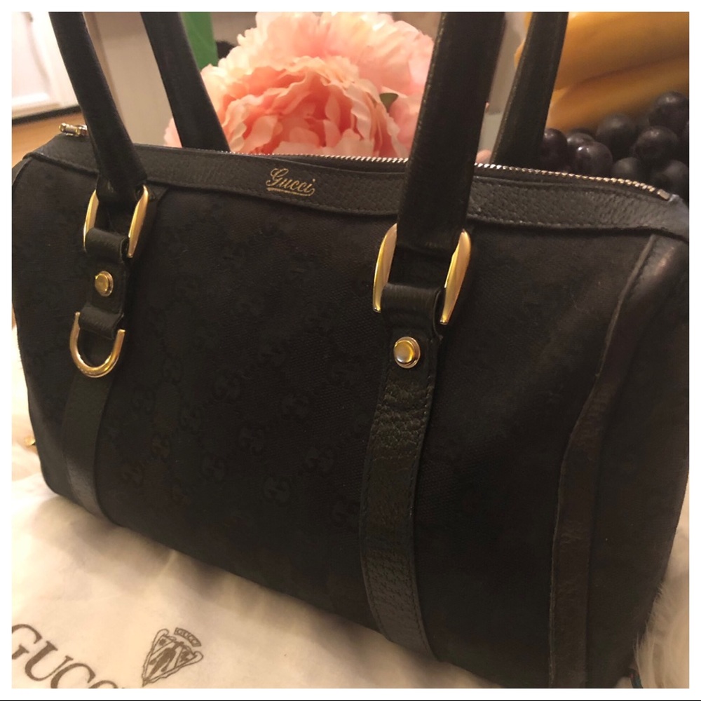 Gucci Black Shoulder Bag with Gold Hardware